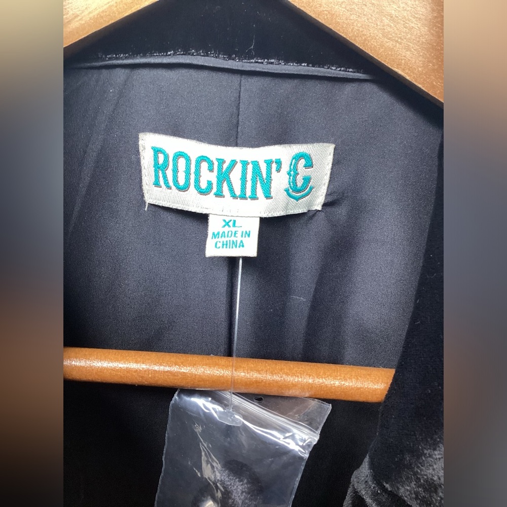 Cavender’s Rockin C Black velvet Women's blazer. Size XL - Picture 16 of 16
